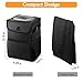 Car Trash Can - Garbage Bag with Lid Waterproof Leakproof No Smell Foldable 2 Gals Portable Rubbish Litter Bin with Storage Pockets Headrest Hook for Console/Headrest/Car Door/Glove Box