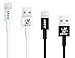 3Feet Lightning 8pin to USB Charge and Sync Cable for iPhone SE/5/6/6s/7/Plus/iPad Mini/Air/Pro - Black and White
