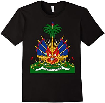 Mens Haitian Coat Of Arms Haiti Emblem Symbol T-Shirt Medium Black