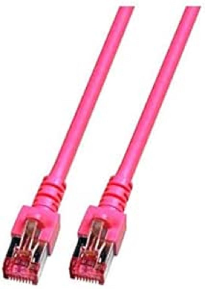 EFB-Elektronik RJ45 S/FTP Cat. 6 1 m CAT6 Network Cable (1 m – SF/UTP) Magenta Network Cable S-ftp Patch Cable, Cat6, RJ45 S-FTP, SF/UTP, RJ-45, Male/Male