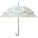 Kung Fu Smith Bubble Windproof Umbrella, Rain UV Protection, Flower Totem Print, lightweight, Easy Open Close