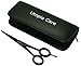 Black Professional Barber Razor Edge Hair Cutting Shears / Scissors with adjustable tension and finger inserts