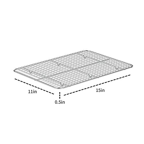 Cooling Rack & Baking Racks, HKJ Chef Stainless Steel Large Wire Rack Oven Safe for Cooking