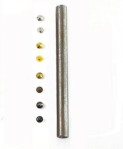 Angelakerry 500pcs Mix Color Cone Rivet Metal Spike Studs Leathercraft DIY Fashion Punk Rock With Press Tool
