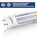 Hyperikon 4 Foot LED Tube, T8 T10 T12 40 Watt Replacement (18W), Dual End Ballast Compatible, Clear Lens, UL, DLC, Daylight White, 4 Pack