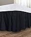 Utopia Bedding Bed Ruffle - Easy Fit with 16 Inch Tailored Drop - Hotel Quality, Shrinkage and Fade Resistant (King, Black)