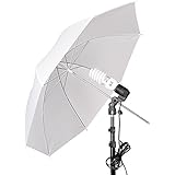 Emart Umbrella Lighting Kit for Photography Studio, 200W 5500K Photo Light Reflector for Video Lighting, Continuous Lighting, Camera Portrait Shooting Daylight