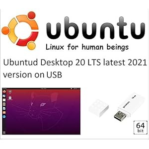 Ubuntu Linux 20.04 LTS Laatste 2021-versie op 16 GB USB