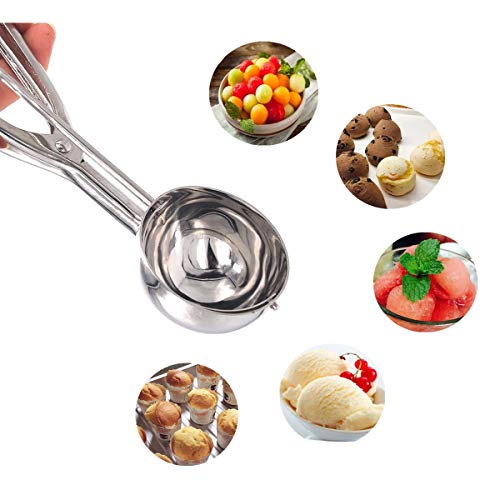 WITWAYS Ice Cream Scoop Stainless Steel Cookie Scoop, Melon Meat