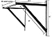 CFF Wall/Ceiling Mounted Pull Up Bar with 300-Pound Working Capacity; 750 lb. Static load