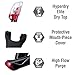 TUSA Sport Adult Visio Tri-Ex Black Series Mask and Dry Snorkel Combo, Black/Metallic Dark Red