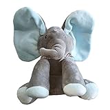 Animated Talking Singing Elephant Plush Toy ,Baby Animated Elephant Plush Cute Toys gift Stuffed Doll for Baby Tollders Kids Boys Girls Gift Present(blue)