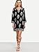 Floerns Women's Bohemian Neck Tie Floral Print Ethnic Style Shift Dress Black S