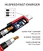 JSAUX USB C Cable Fast Charging, 3-Pack(1ft+3.3ft+6.6ft) USB A to Type C Charger Nylon Braided Cord Compatible with Samsung Galaxy S10 S9 S8 Plus Note 10 9 8,Moto Z,LG V20 G6 G5,Switch and More(Red)