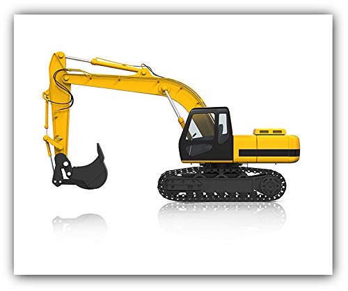 image for Designs by Maria Inc. Construction Trucks Wall Art [UNFRAMED] 8x10, Bo