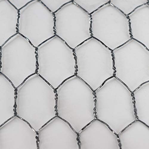 Aquagart Maschendrahtzaun Sechseckgeflecht verzinkt I Hühnerzaun Kaninchendraht Hasengitter feinmaschig 13 x 13 mm I 6-Eck Drahtgeflecht 0,7 mm Hasendraht (50cm hoch, 160m) – Bild 5