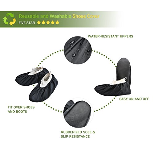 Premium Reusable Shoes and Boot Covers for Over Large Boots Contractors, Durable Non-Slip Water-Resistant (XX-Large)