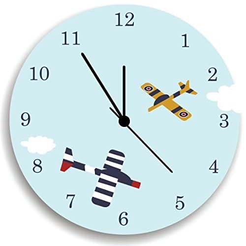 Airplanes WALL CLOCK airplane Bedroom Baby Nursery Decor