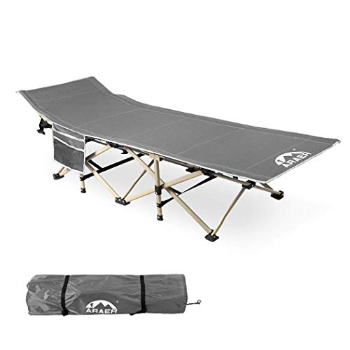 Camping Cot, 450LBS(Max Load), Portable Foldable Outdoor Bed with Carry Bag for Adults Kids, Heavy Duty Cot for Traveling Gear Supplier, Office Nap, Beach Vocation and Home Lounging (Renewed)