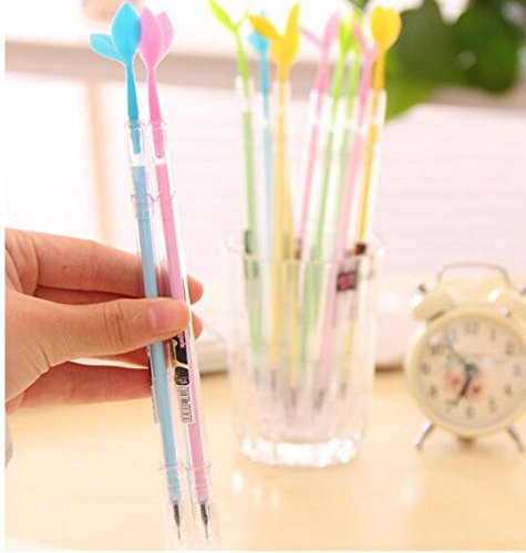 Hosaire Colorful Fluorescence Bean Sprouts 0.5mm Gel Ink Fine Point Pen,Medium Roller Ball Pens Tip Liquid Gel Pen,Students Office Stationary Supplies,12 PCS - Thumbnail 5