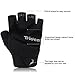 Trideer Ultralight Workout Gloves, Flexible Gym Gloves with Anti-slip Silica Gel Grip & Adjustable Velcro Strap, Exercise Gloves for Row Machine (Men & Women) (Black, L (Fits 8.0-8.7 inches))