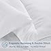 EASELAND All Season Twin/Twin XL Size Soft Quilted Down Alternative Comforter Reversible Duvet Insert with Corner Tabs,Winter Summer Warm Fluffy,White,64x88 inches