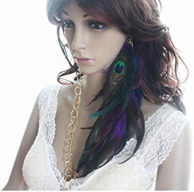 Natural Feather Earrings Earlace Feather Earrings for Women
