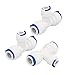 uxcell 3/8-inch x 3/8-inch x 1/4-inch T Shaped 3 Way Tube Quick Push in Connector 3pcs for RO Water System