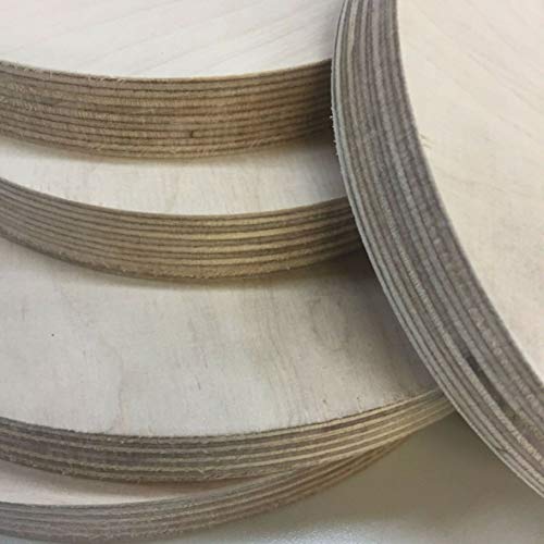 Runde Holzscheibe Holz Rund Birke Multiplexplatte Scheibe Multiplex Tischplatte Rundholz (Stärke/Dicke 21mm, Ø 120mm) – Bild 4