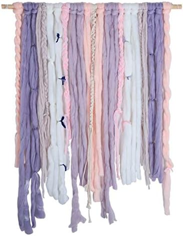 XJYA Macrame Wall Hanging Handmade Woven Tapestry Curtain Fringe Garland Banner Bohemian Wall Decor Woven Home Decoration for Apartment Bedroom Living Room Gallery Baby Nursery 23.6 * 35.4 inch