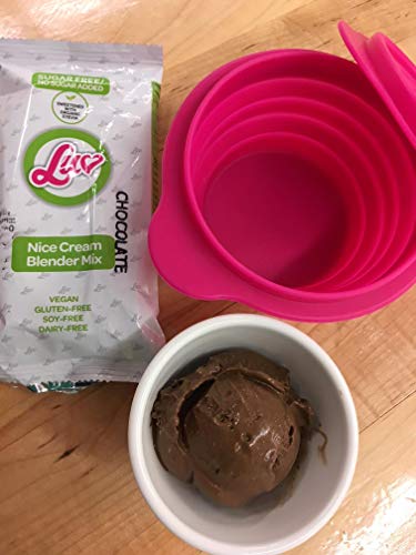 LUV Chocolate Coconut Nice Cream Blender Mix with Reusable Bowl - Non-Dairy Vegan Frozen Dessert - Sugar-Free, Gluten-Free, Low-Calorie, All-Natural, Non-GMO
