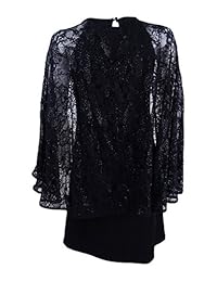 Vestido de cóctel de encaje Capelet para mujer de Calvin Klein Plus