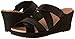 crocs Women's A-Leigh Crisscross W Wedge Sandal, Black/Black, 7 M US