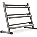 XMARK Heavy Duty Three Tier Dumbbell Rack With Angled Shelves for Easy Loading and Unloading of Dumbbells - 1000 lb. Weight Capacity (Gray or White)