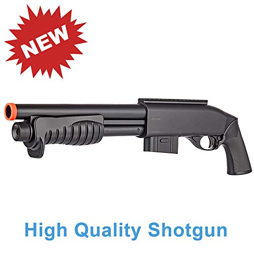 BBTac Airsoft Gun Package - Black Ops - Collection of Airsoft Guns - Powerful Spring Rifle, Shotgun, Two SMG, Mini Pistols and BB Pellets, Great for Starter Pack Game Play
