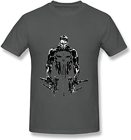 LOTSHIRT Men's A Fictional Antihero Punisher T-shirt Size M DeepHeather
