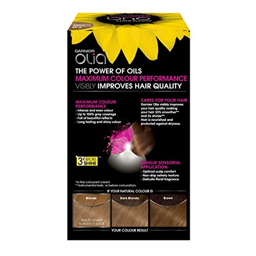 Garnier Olia Dark Blonde Permanent Hair Dye No Ammonia For A