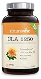 NatureWise CLA 1250, High Potency, Natural Weight Loss Exercise Enhancement, Increase Lean Muscle Mass, Non-Stimulating, Non-GMO, Gluten-Free 100% Safflower Oil, 180 count