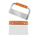 6MILES 2 Pcs Stainless Steel Wavy and Straight Soap Mold Loaf Garnish Cake Cutter Cutting Tool Home Kitchen Graters Peelers Slicers Knife Set