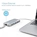 LETSCOM USB C Hub, 8-in-1 USB C Adapter with Ethernet Adapter, 4K HDMI Output, Type C Charging Port, 2 USB 3.0 Ports, Compatible for USB C Device(Silver)