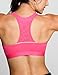 SYROKAN Women's Active Front Zipper High Impact Full Support Workout Sports Bra Hot Pink 40DD