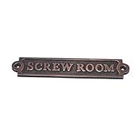 Ships Chandlery Screw Room Sign 5 inch (Antique Copper)