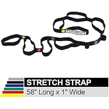 Theraband Stretch Strap With Loops To Increase Flexibility Dynamic Stretching Tool For Athletes Including Dancers Cheerleaders Gymnasts Runners