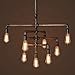 SEOL-LIGHT Barn Adjustable Pipe Chandeliers Pendant Hanging Lighting with 9 Sockets(Industrial-Style)Max 540W Metal Iron For Dinning Room,Kitchen,Foyer