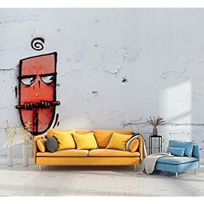 Wall Mural Colorful Graffiti Removable Wallpaper Wall Sticker for Bedroom Living Room - 66x96 inches