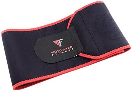 Motivated Fitness Waist Trimmer - Neoprene Waist Trimmer for Men and Women - Perfect for use during Workouts, Exercise and Cardio to target weight loss, fat loss, and abs (Small)