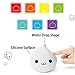 Umiwe Waterdrop Silicone Night Light for Kids Baby Children Toddler Infant Tap Control Multicolor Nursery Cute Lamp (Rechargeable A)