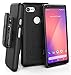 Encased DuraClip Pixel 3 Belt Clip Case, Slim Fit Holster Shell Combo (Rubberized Grip) Smooth Black