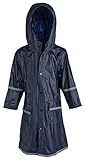 Girls Boys Waterproof Full Length Long Hooded Raincoat Jacket Coat for Children