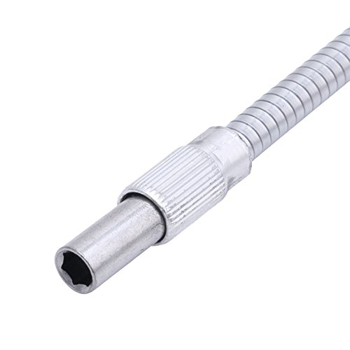 Breynet Flexible Drill Extention Bit Holder, 105 Degree Right Angle 1/4inch Drill Bit Extension Socket Screwdriver Driver Adapter (30CM)